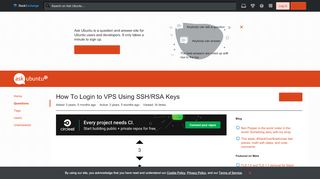
                            8. openssh - How To Login to VPS Using SSH/RSA Keys - Ask Ubuntu