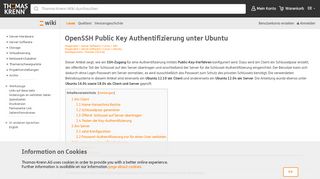 
                            6. OpenSSH Public Key Authentifizierung unter Ubuntu – Thomas-Krenn ...