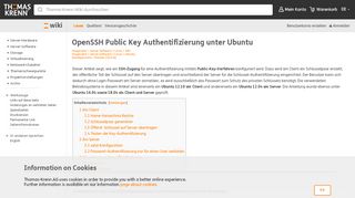 
                            7. OpenSSH Public Key Authentifizierung unter Ubuntu – Thomas-Krenn ...