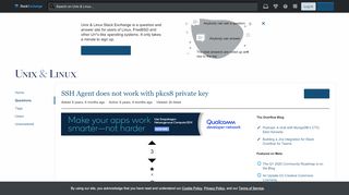 
                            2. openssl - SSH Agent does not work with pkcs8 private key - Unix ...