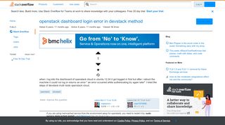 
                            5. openstack dashboard login error in devstack method - Stack Overflow