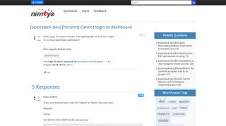 
                            2. [openstack-dev] [horizon] Cannot login to dashboard - OpenStack ...