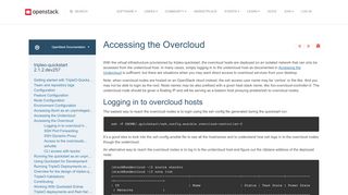 
                            13. OpenStack Docs: Accessing the Overcloud