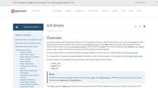 
                            9. OpenStack Docs: iLO drivers