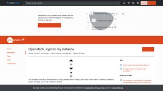 
                            10. Openstack, login to my instance - Ask Ubuntu