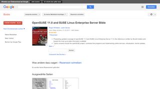 
                            10. OpenSUSE 11.0 and SUSE Linux Enterprise Server Bible