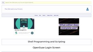 
                            3. OpenSuse Login Screen - Unix.com