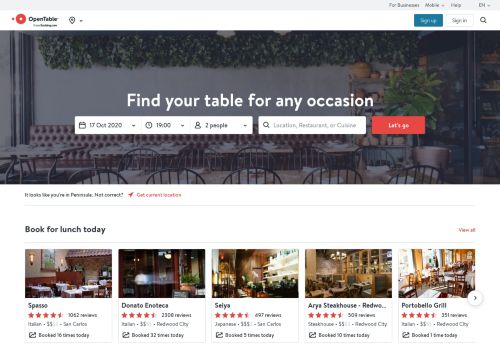 
                            6. OpenTable: Restaurants and Restaurant Bookings