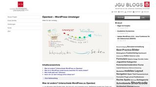 
                            4. Opentext – WordPress Umsteiger | JGU Blogs