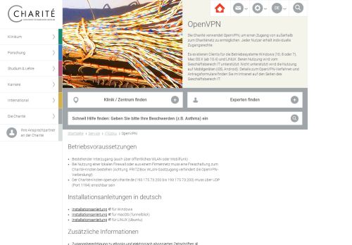 
                            2. OpenVPN: Charité – Universitätsmedizin Berlin