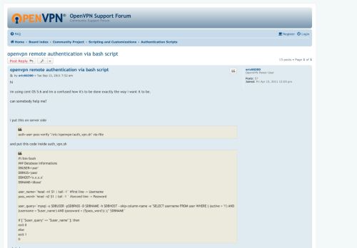 
                            5. openvpn remote authentication via bash script - OpenVPN Support Forum