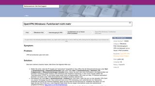 
                            12. OpenVPN (Windows): Funktioniert nicht mehr - FAQ - OTRS - RZ CAU ...