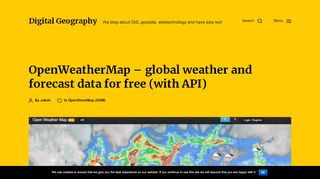 
                            7. OpenWeatherMap – global weather and forecast ... - Digital Geography