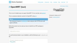 
                            11. OpenWRT (luci) - Home Assistant