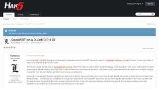 
                            10. OpenWRT on a D-Link DIR-615 - Questions - Hak5 Forums