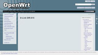 
                            2. OpenWrt Project: D-Link DIR-615