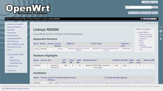 
                            12. OpenWrt Project: Linksys RE6500