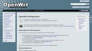 
                            4. OpenWrt Project: OpenWrt Konfiguration