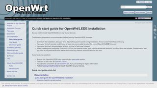 
                            2. OpenWrt Project: Quick Start Guide