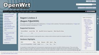 
                            8. OpenWrt Project: Sagem Livebox 2