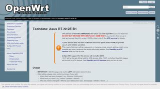 
                            8. OpenWrt Project: Techdata: Asus RT-N12E B1