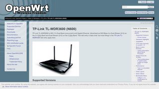 
                            7. OpenWrt Project: TP-Link TL-WDR3600 (N600)