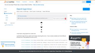 
                            4. OpenX login Error - Stack Overflow