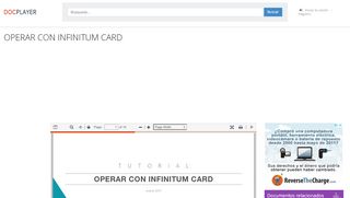 
                            10. OPERAR CON INFINITUM CARD - PDF - DocPlayer