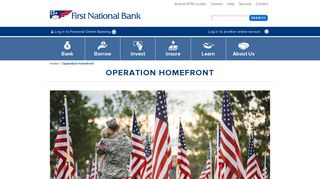 
                            9. Operation Homefront - First National Bank