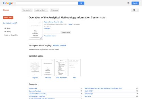 
                            8. Operation of the Analytical Methodology Information Center