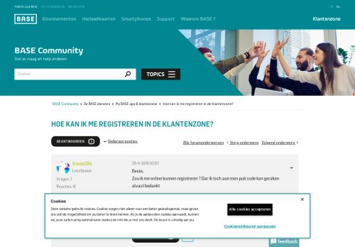 
                            3. Opgelost: BASE Community - Hoe kan ik me registreren in de ...