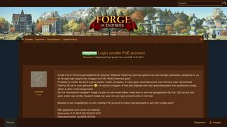 
                            6. Opgelost - Login zonder FoE account | Forge of Empires Forum