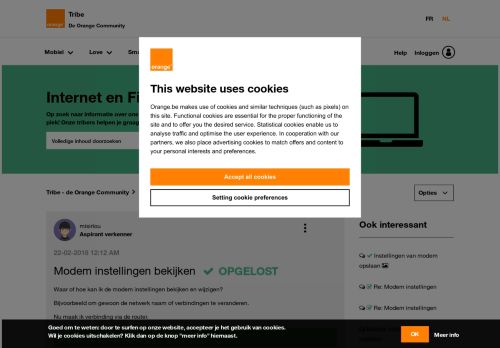 
                            3. Opgelost: Modem instellingen bekijken - Tribe - Orange Tribe