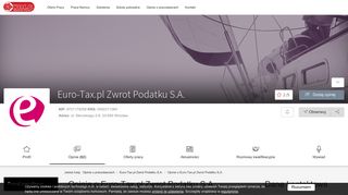 
                            9. Opinie Euro-Tax.pl Zwrot Podatku S.A. Wrocław - Forum, zarobki ...