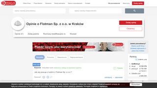 
                            7. Opinie Flotman Sp. z o.o. Kraków - Forum, zarobki, kontakt, telefon i e ...