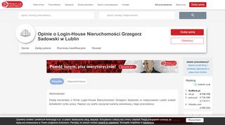 
                            6. Opinie Login-House Nieruchomości Grzegorz Sadowski Lublin ...