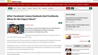 
                            12. Opinion | After Facebook Comes Sexbook And Fuckbook, What Do ...