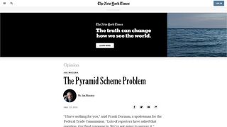 
                            12. Opinion | The Pyramid Scheme Problem - The New York ...