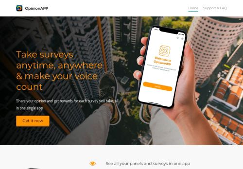 
                            5. OpinionAPP: Surveys on your mobile device, anytime, anywhere