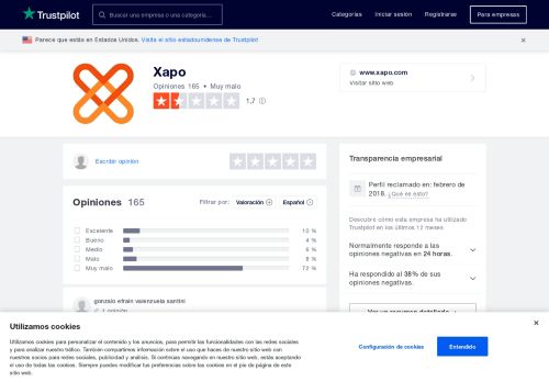 
                            9. Opiniones de Xapo | Lea opiniones de clientes de www.xapo.com