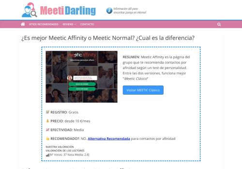 
                            3. Opiniones Meetic Affinity y Precios ¿En qué se diferencia de MEETIC?