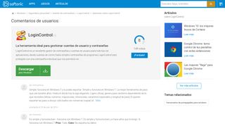 
                            4. Opiniones sobre LoginControl : Softonic