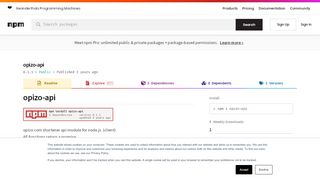 
                            6. opizo-api - npm