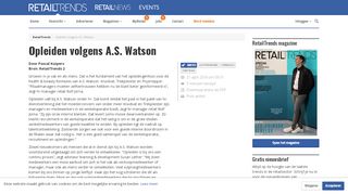 
                            12. ​Opleiden volgens A.S. Watson - RetailTrends.nl