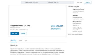 
                            8. Oppenheimer & Co. Inc. | LinkedIn