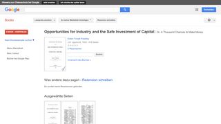 
                            8. Opportunities for Industry and the Safe Investment of Capital: Or, A ...
