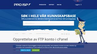 
                            3. Opprettelse av FTP konto i cPanel - PRO ISP