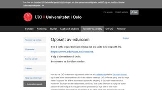 
                            6. Oppsett av eduroam - Universitetet i Oslo