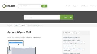 
                            8. Oppsett i Opera Mail – Support | One.com