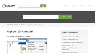 
                            9. Oppsett i Windows Mail – Support | One.com